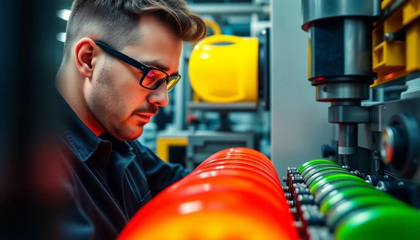 Creating blow moulded plastic parts in a high-tech manufacturing facility.