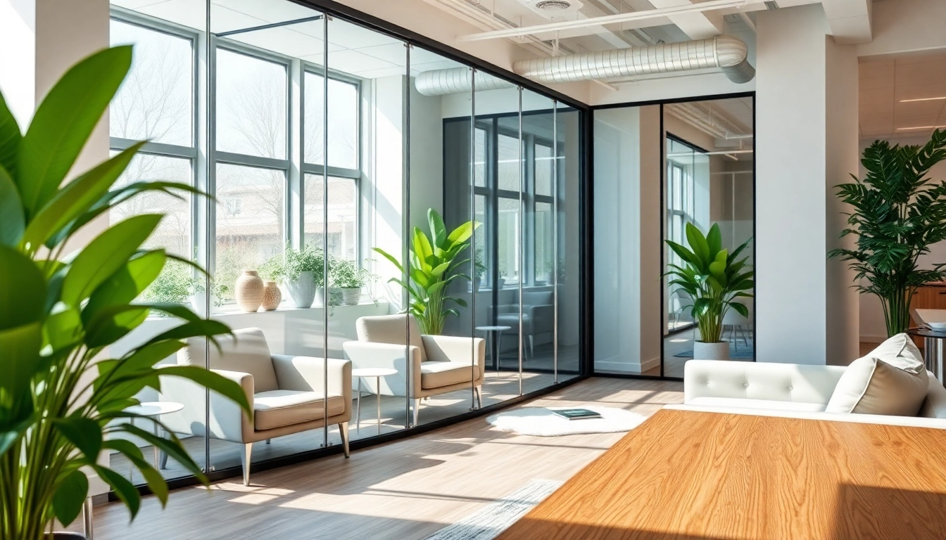 Movable Glass Partitions for Stylish Space Division