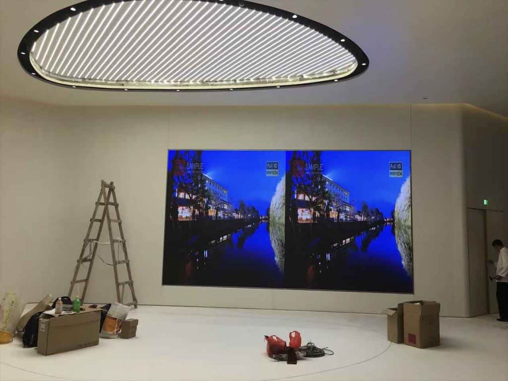 LED video wall installation