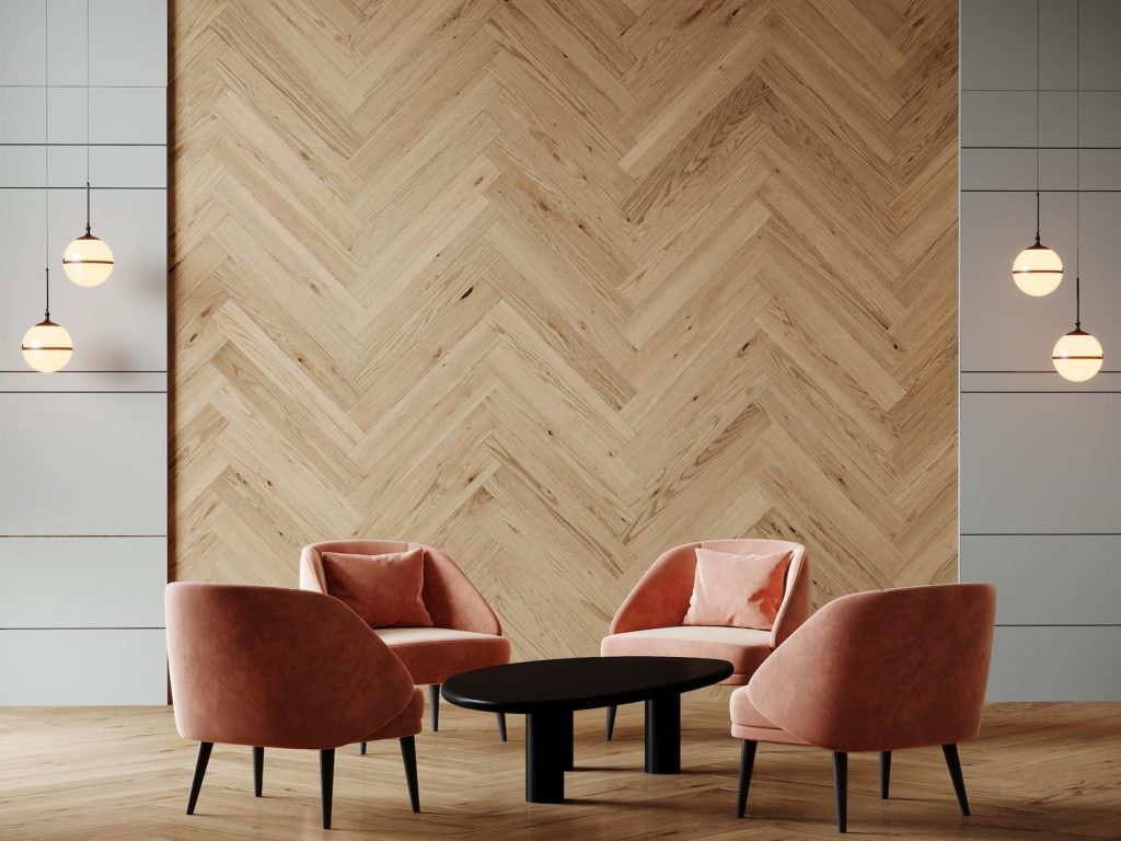 Wood veneer wall panels